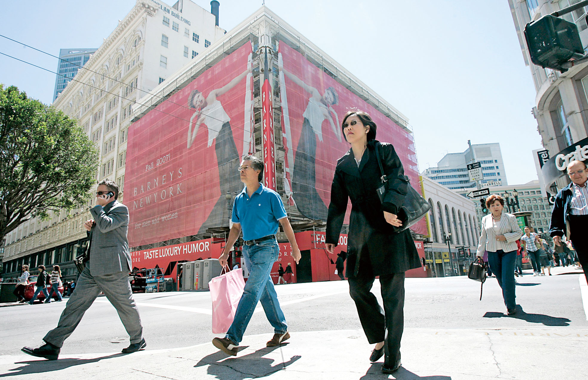 2007年Barneys New York即將在聯合廣場開業時的情景。美聯社資料圖
