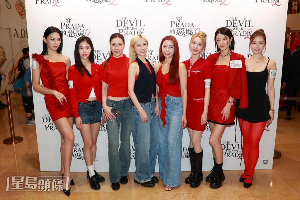 一眾TVB女藝人昨晚出席電影《穿PRADA的惡魔2》首映禮。
