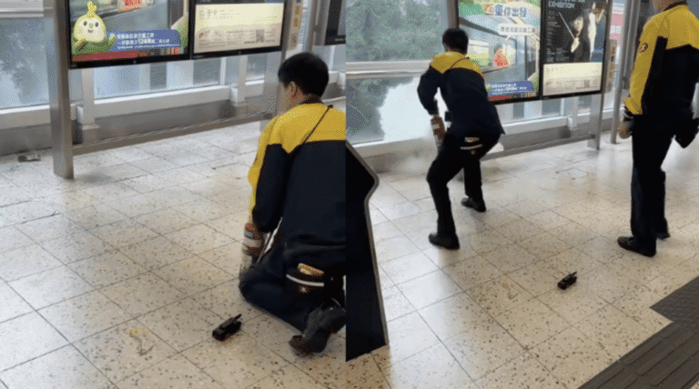 港鐵觀塘站手機自燃冒煙 職員迅速撲滅