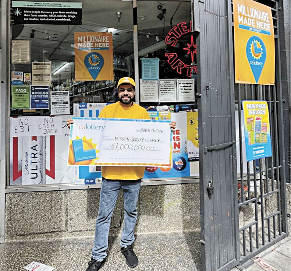 彩票局宣布，三藩市米慎區店舖Mission Grocery & Liquor售出中700萬元大獎刮刮樂彩票。加州彩票局