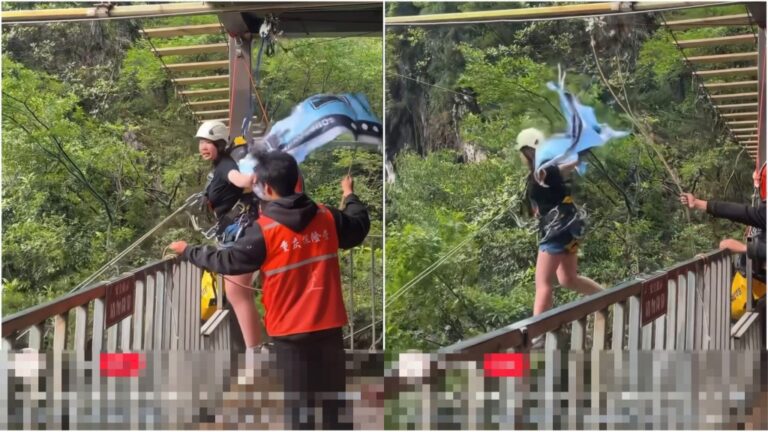 四川景區懸崖鞦韆安全意外 女遊客墜亡前曾反映安全繩問題