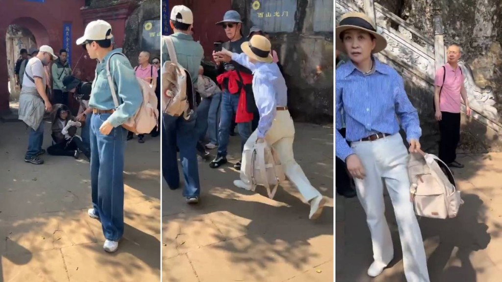 台旅行團普陀山遇插隊糾紛 導遊遭推倒 遊客拍攝取證