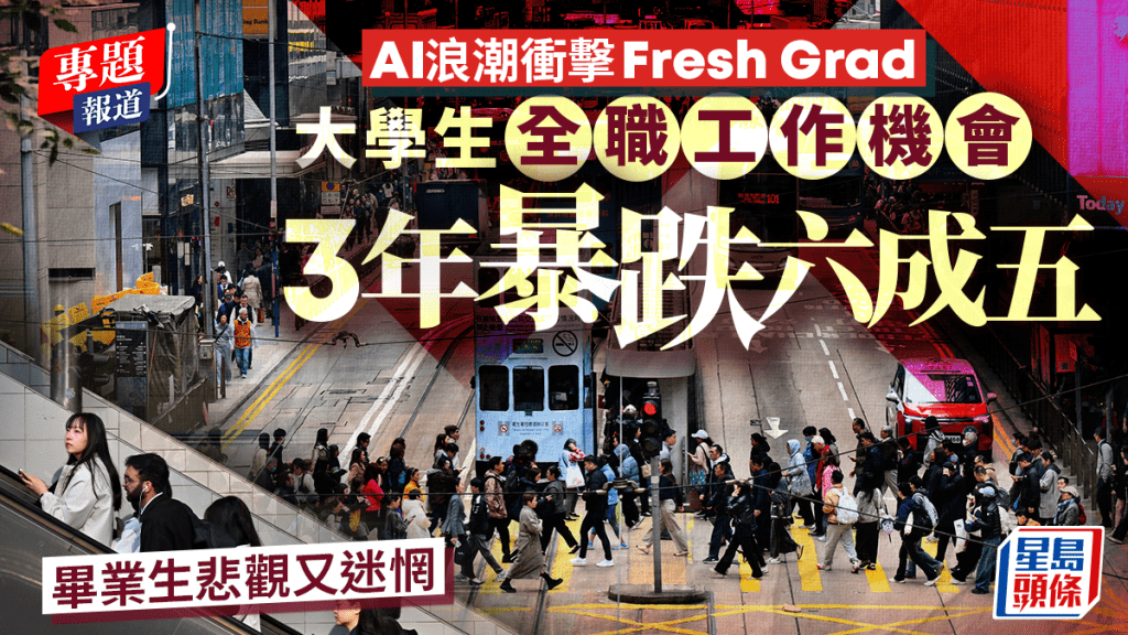 AI浪潮下畢業生求職難 全職職位三年急跌六成五
