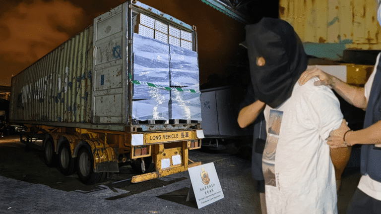 海關葵涌檢獲2400萬元私煙 拘捕一名物流場負責人
