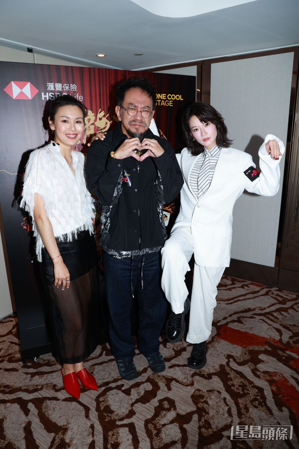 朱栢謙與廖子妤、何嘉莉開心合影。