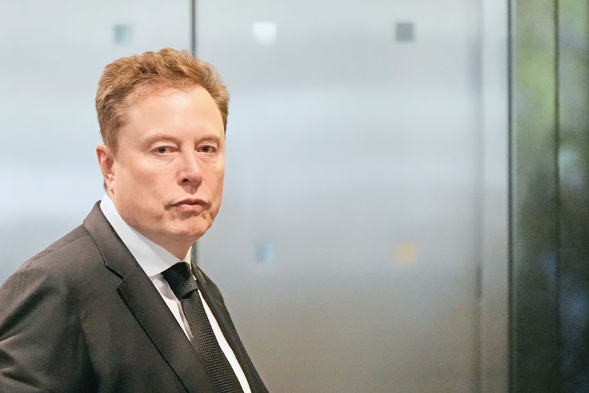 馬斯克此前到屋崙聯邦法院出庭。美聯社資料圖片