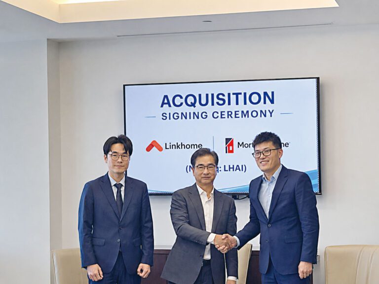 Linkhome 與房屋貸款銀行Mortgage One 簽署協議。受訪人提供