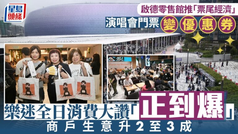啟德零售館推票尾經濟 演唱會帶動商戶生意增長兩至三成