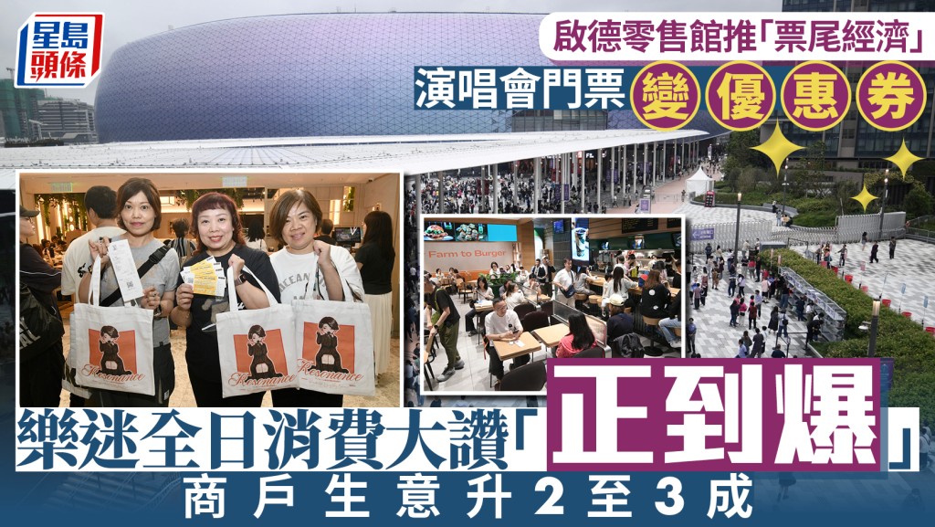 啟德零售館推票尾經濟 演唱會帶動商戶生意增長兩至三成