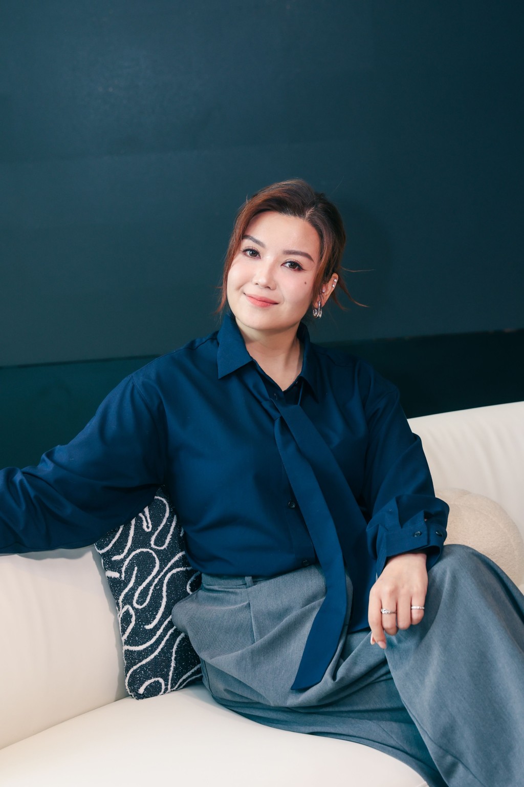 練美娟笑說，在現實中她視Stanley如「空氣」，並不害怕。