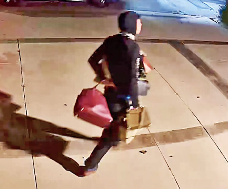 一名涉嫌在聖費南度谷入室盜竊的男子，被監視器錄影拍下。洛杉磯縣地檢署
