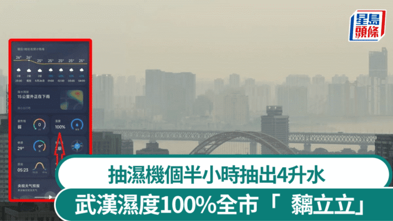 武漢濕度達100% 市民使用抽濕機短時間內收集大量水分