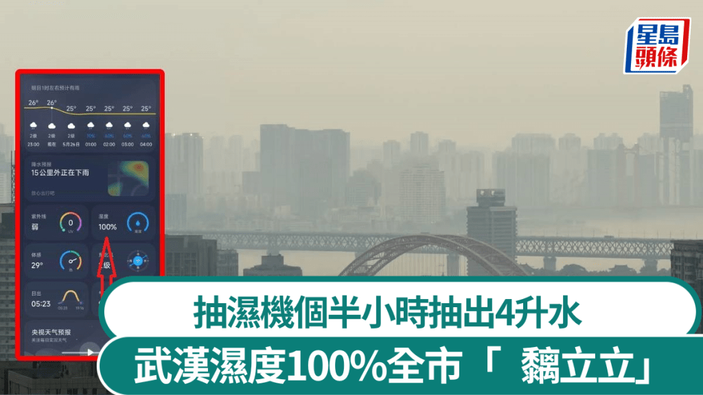 武漢濕度達100% 市民使用抽濕機短時間內收集大量水分
