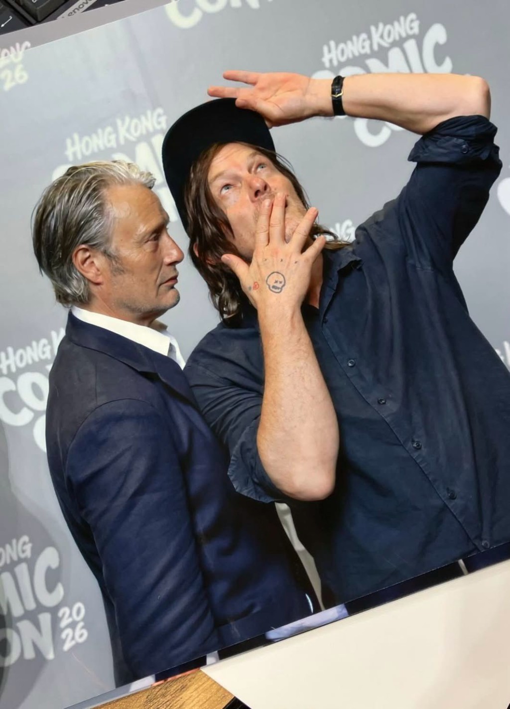 Mads Mikkelsen與Norman Reedus昨日一同在活動上會見粉絲。