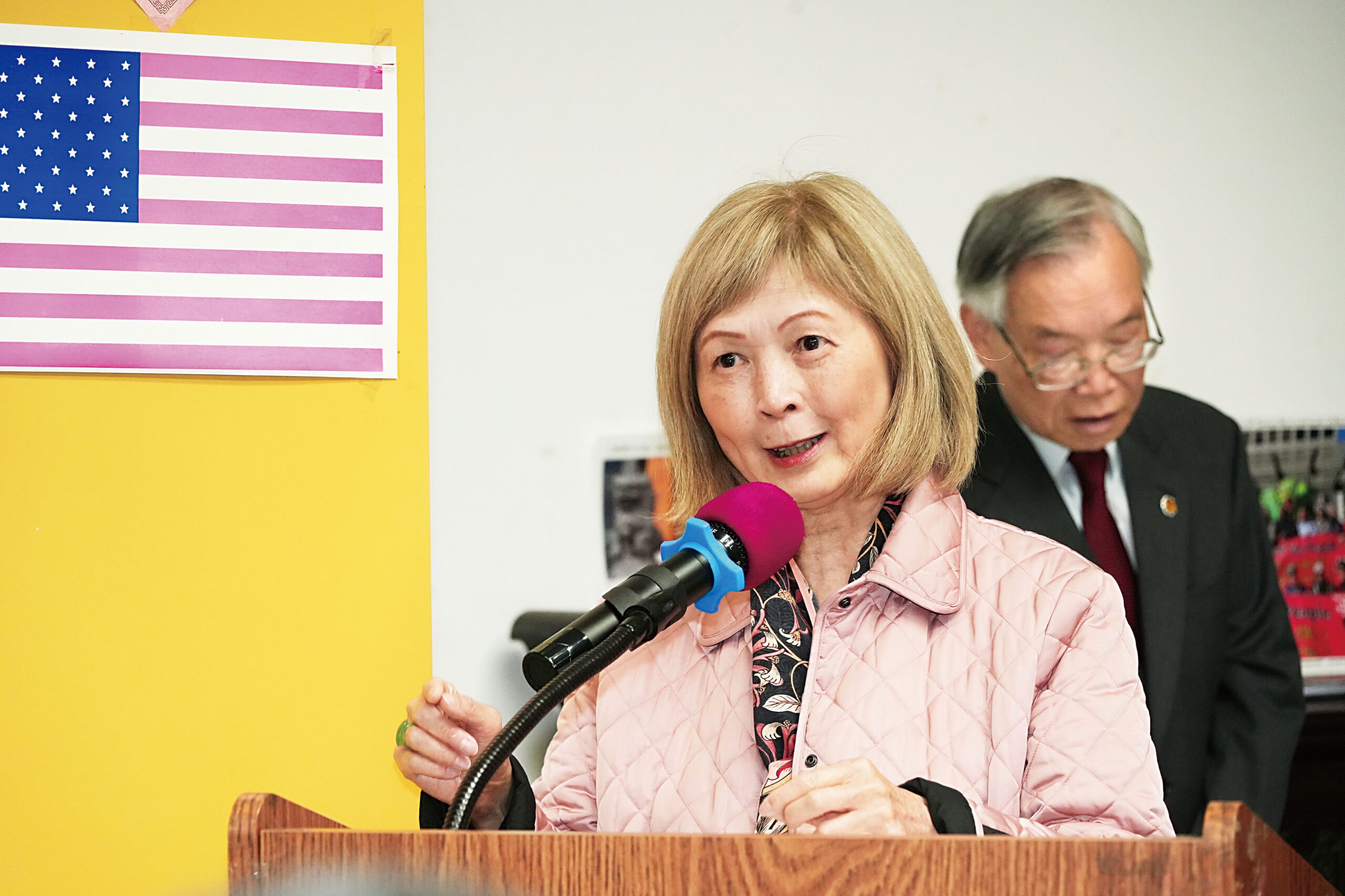 美國亞太傳統文化基金會主席鄭可欣致辭。記者黃偉江攝