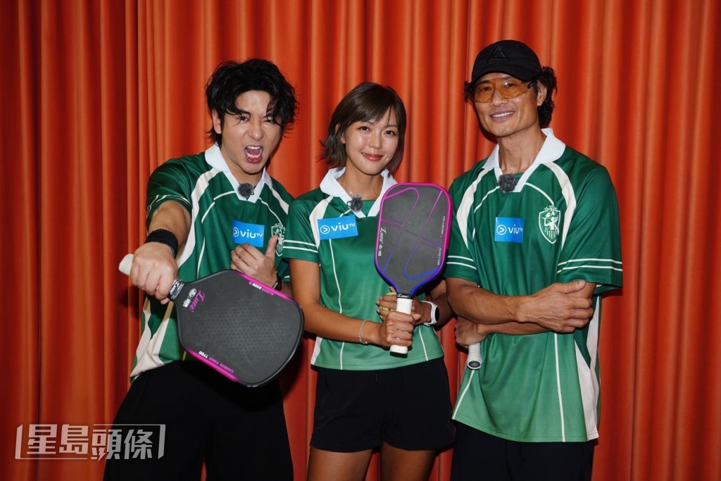 許廷鏗、黃德斌、梁諾妍等藝人參與ViuTV節目《公司!我要打Pickleball》的拍攝工作。