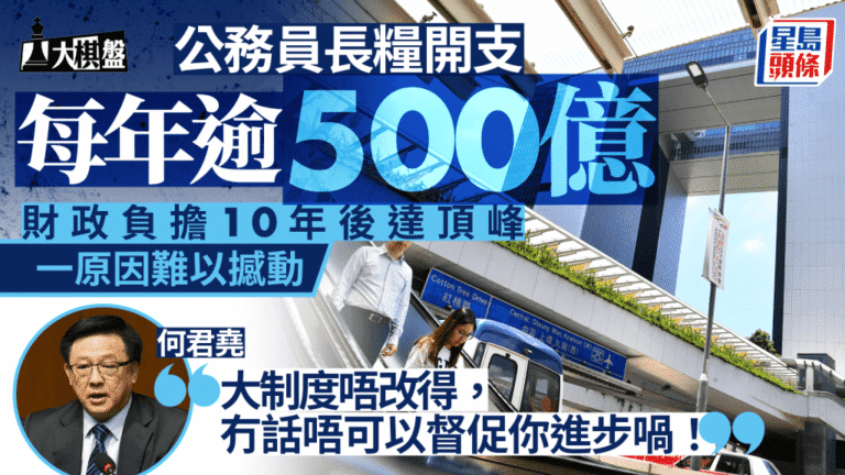 公務員退休金年開支逾500億 財政負擔將於十年後達頂峰