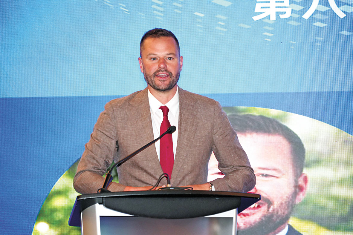 加州眾議員楊馳馬致辭。記者黃偉江攝