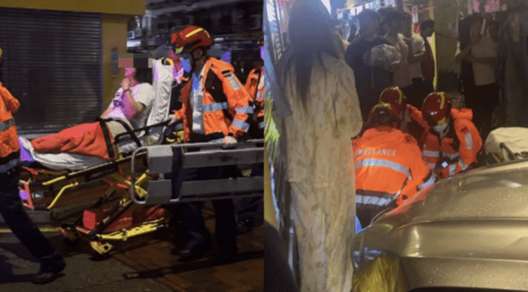 深水埗私家車失控衝上行人路撞向店舖 兩女途人腳部受傷 司機事後離開現場