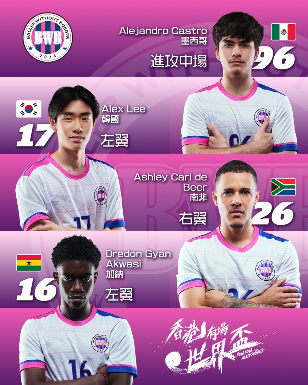 今明兩集將宣布首輪「Baller Without Borders」成員,已招攬來自比利時、英格蘭、巴西等十二國的球員。