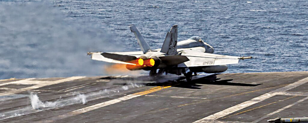 美軍出動F/A-18超級大黃蜂戰機。網上圖片