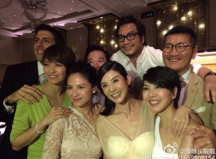 楊采妮與邱韶智的婚禮有多位好姊妹出席。