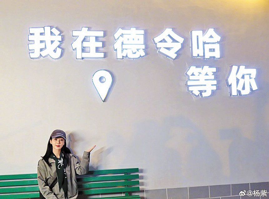楊紫落地青海德令哈。網上圖片