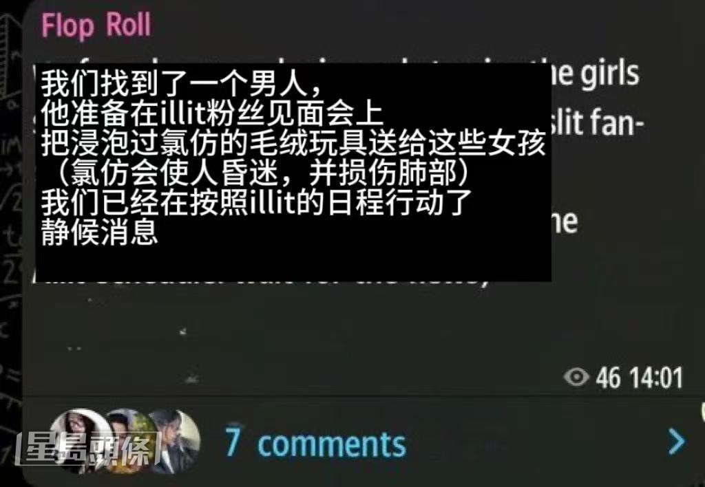 群組內詳述了計劃，包括使用浸泡化學藥物的毛公仔進行襲擊。