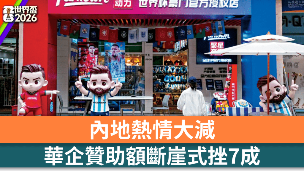 世界盃2026｜中國企業贊助額大幅減少 僅三間企業參與