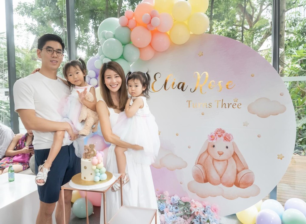 李雪瑩為小女兒舉辦生日派對。