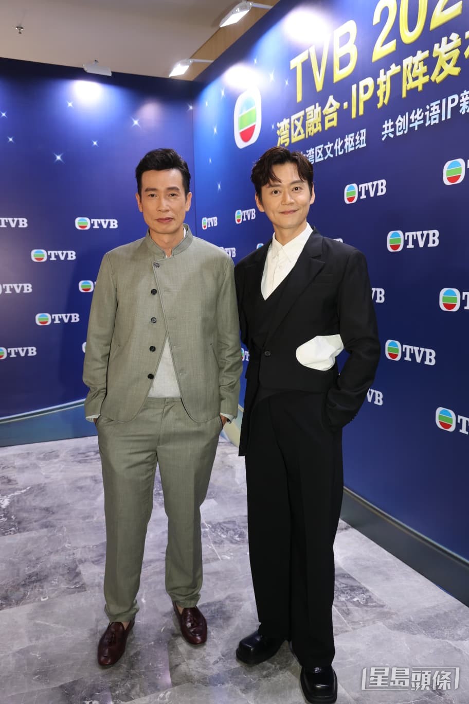 兩位同為視帝的男星在活動中同場受訪。