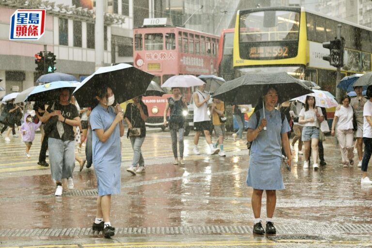 天文台預測未來一兩日有大驟雨及狂風雷暴 兩日累積雨量可達200毫米