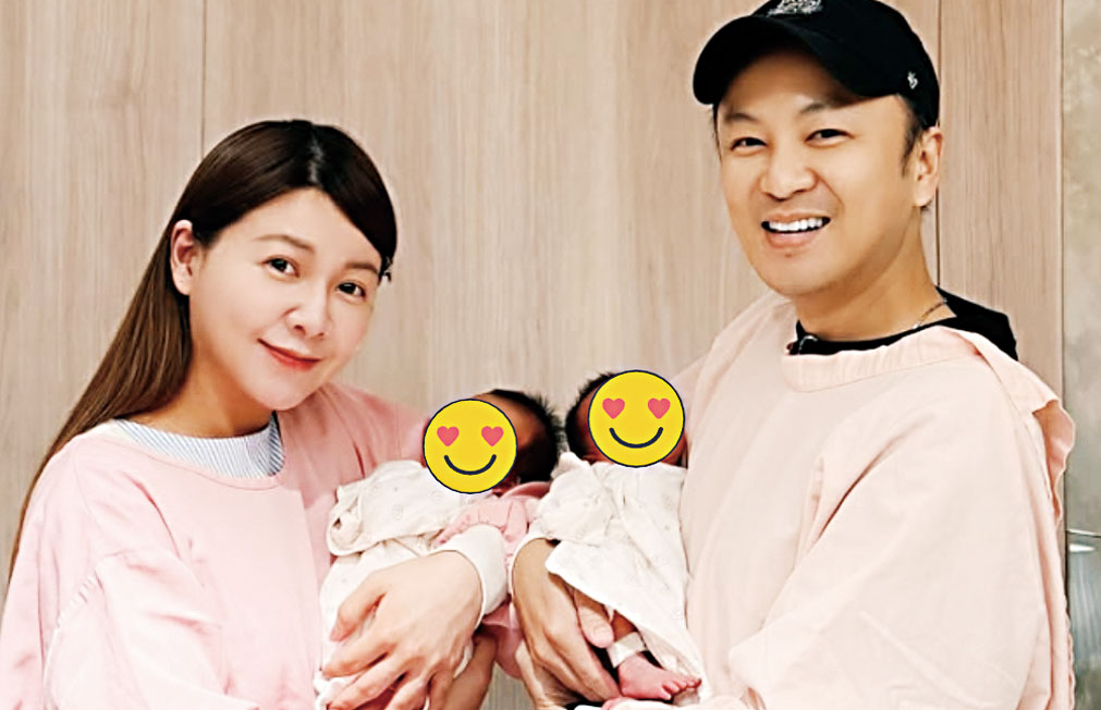 張書偉與謝京穎上月才迎來雙胞胎女兒。網上圖片