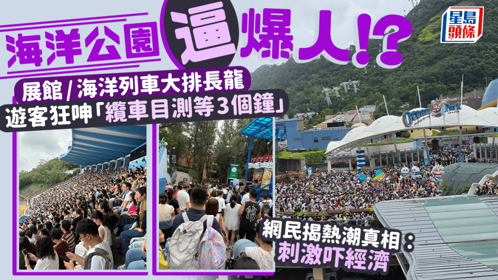 海洋公園週末迎來罕見人潮 網民分析熱潮背後原因