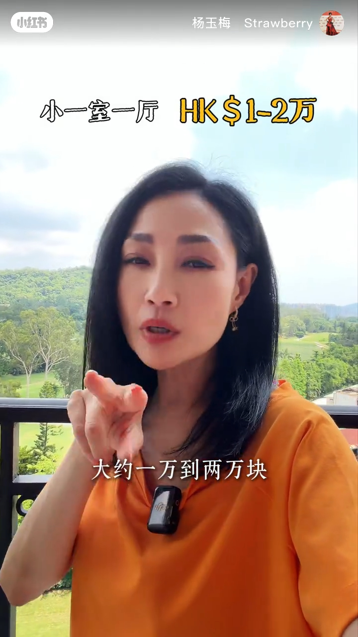 楊玉梅指香港租金要一萬多至兩萬元。