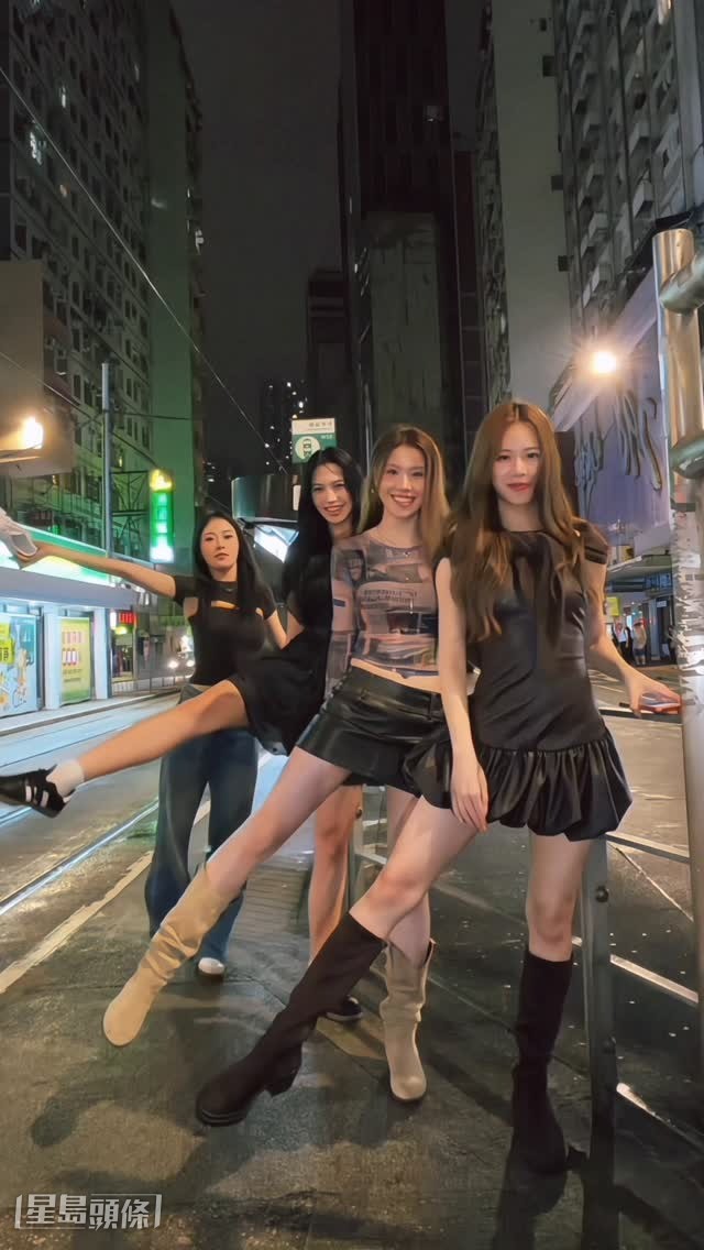 倪樂琳(左一)不時相約一眾魔音姊妹,拍攝充滿趣味的短片。