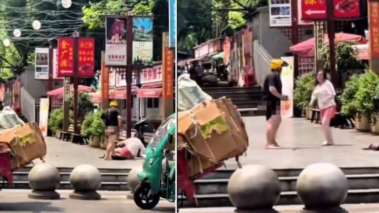 湖南街頭衝突：騎手與婦人爭執引發肢體衝突
