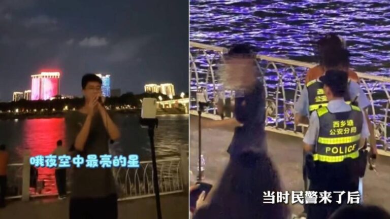廣西男子江邊直播唱歌走音 民眾不堪其擾報警處理