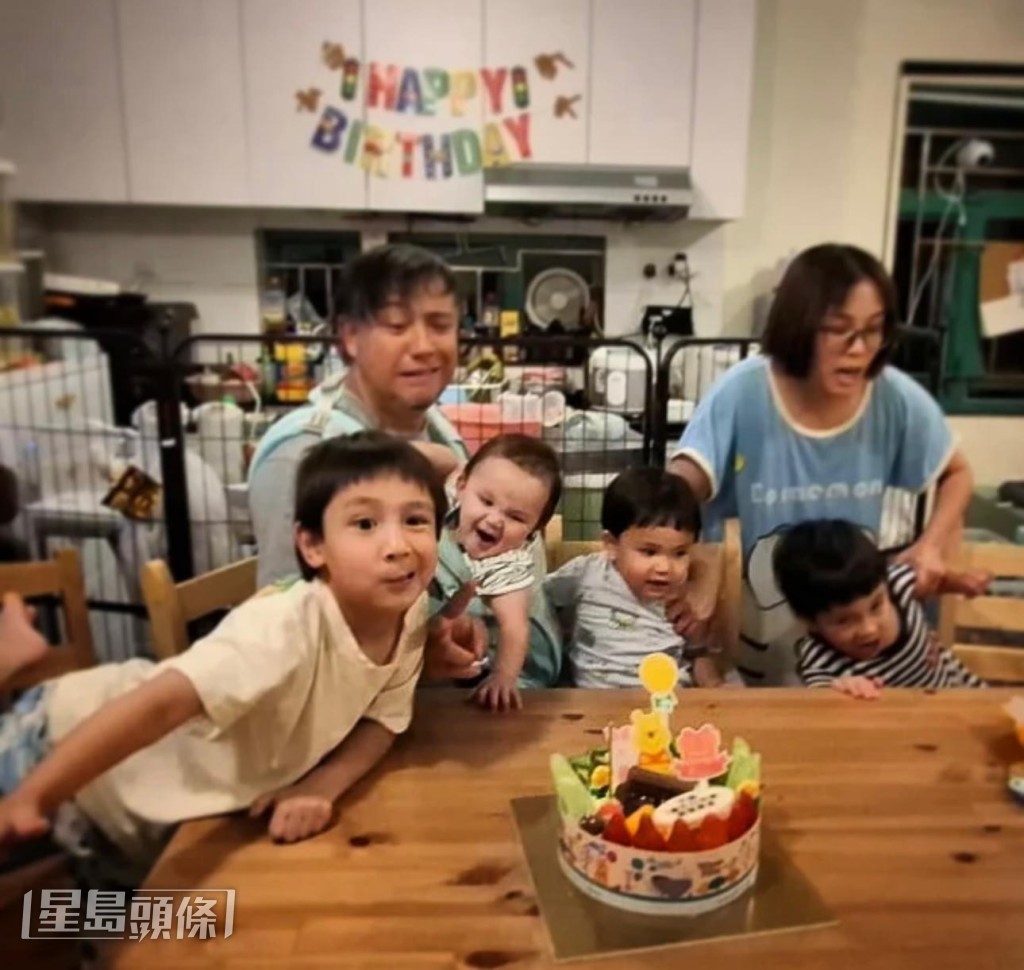 張致恒與太太區燕雯四年內誕下四名子女，經濟壓力不小。