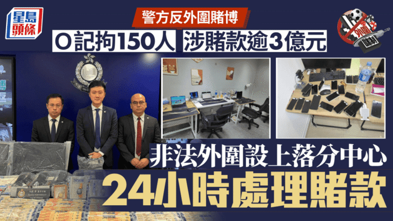世界盃期間警方打擊外圍賭博 拘150人涉款逾3億