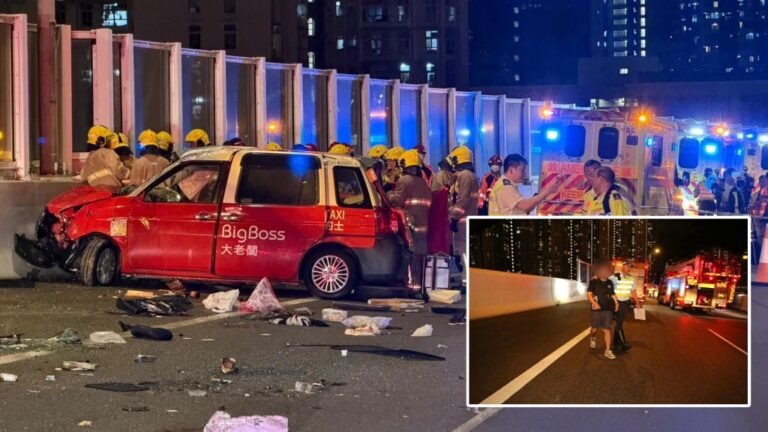 青沙公路致命車禍 的士兩乘客拋出車外身亡 客貨車司機涉危駕被捕