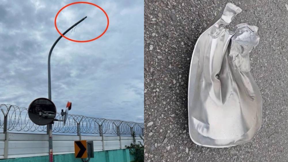 花蓮F-16V戰機降落疑高度過低 撞毀路燈波及民車