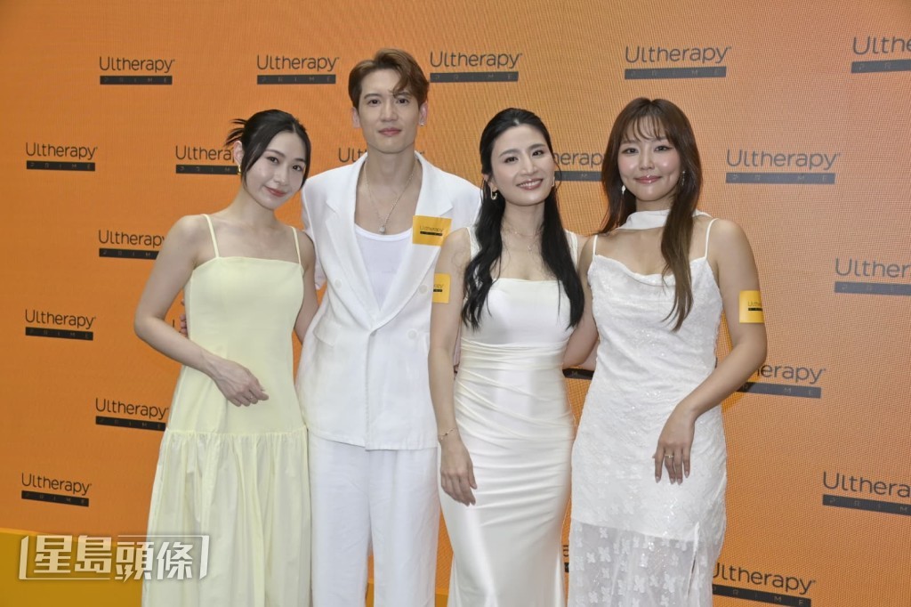 關智斌、林芊妤與蔡蕙琪一同出席醫美品牌活動。