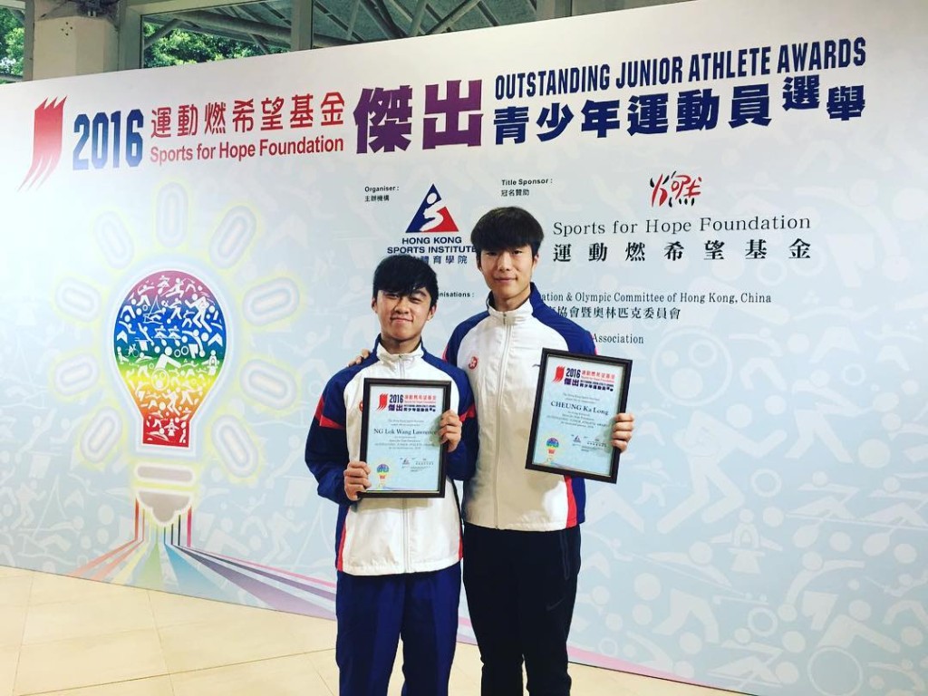 吳諾弘在運動方面成績優異。