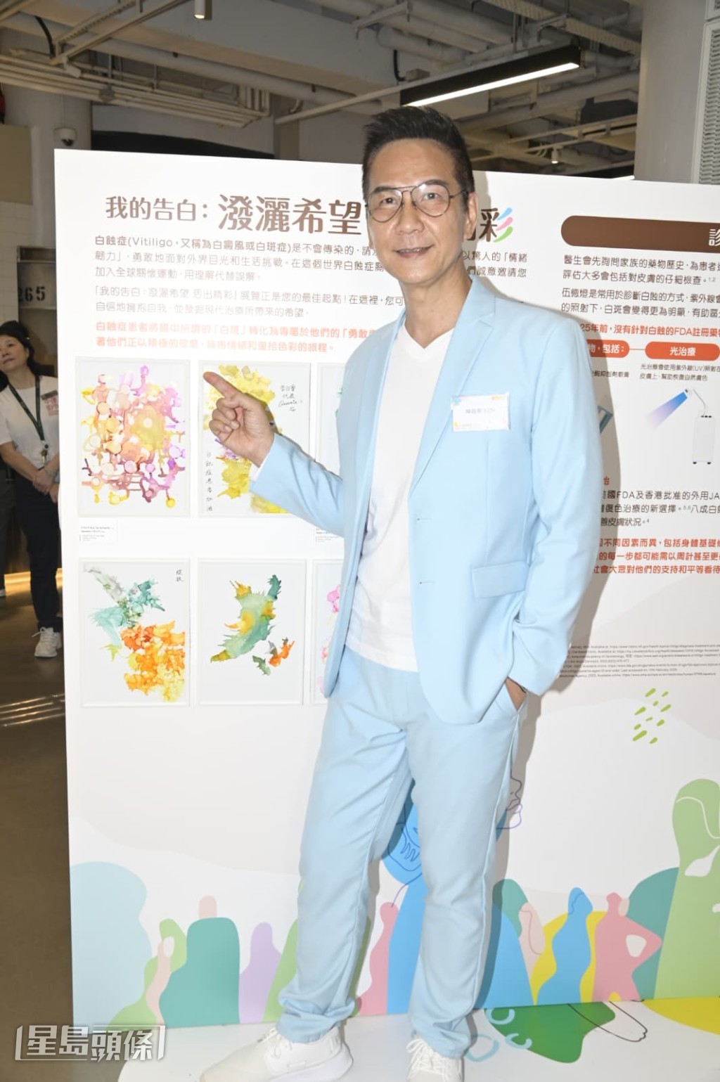 陳啟泰笑說患病時體重曾達215磅，現已成功減去40磅，降至175磅。