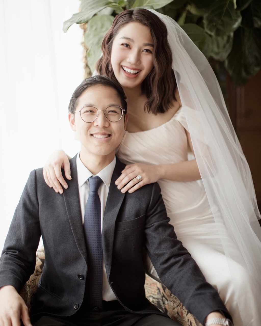 姜麗文這套婚紗原是給丈夫的一個驚喜。