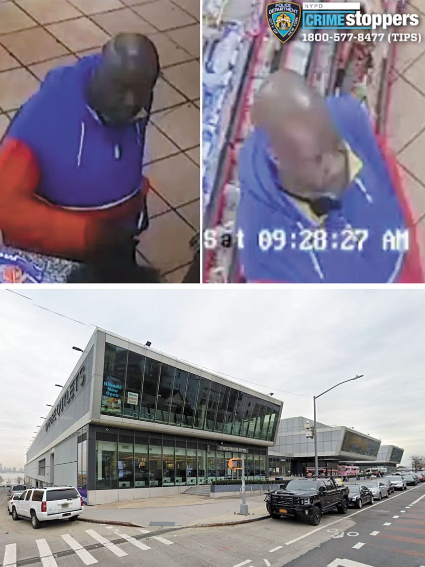 事發在Empire Outlets購物中心，警方目前正通緝涉案疑犯。NYPD、谷歌地圖