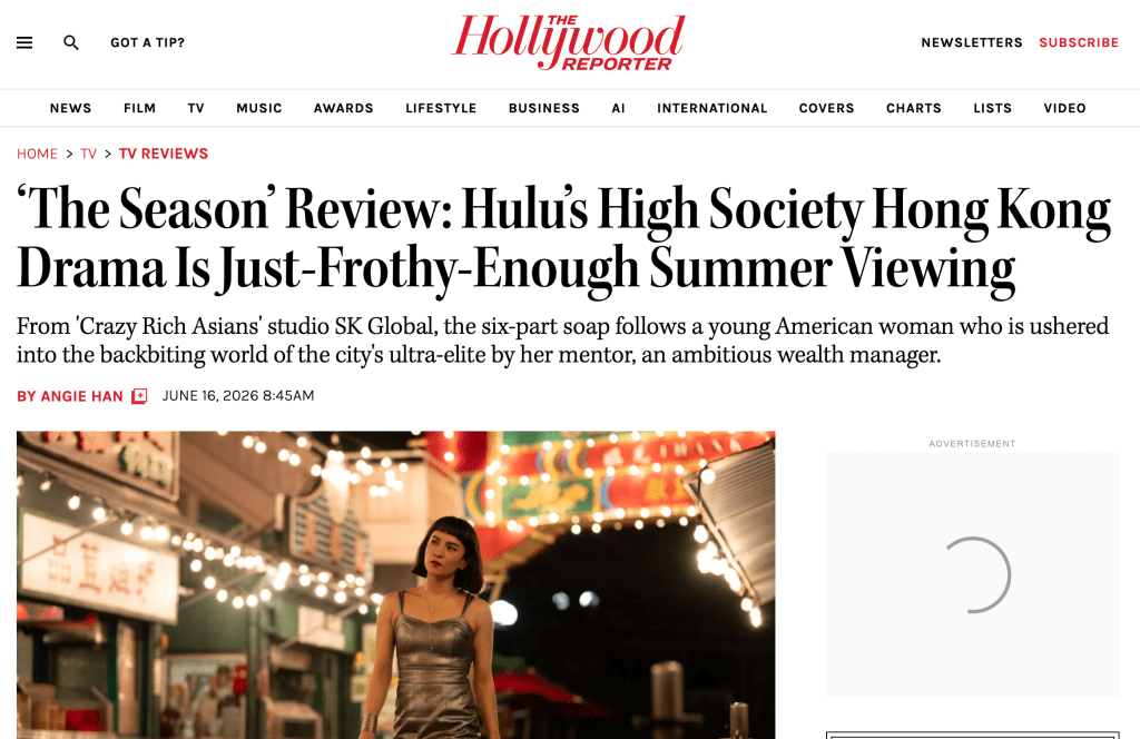 《Hollywood Reporter》評價《THE SEASON》「有點曲折、有點趣味」。