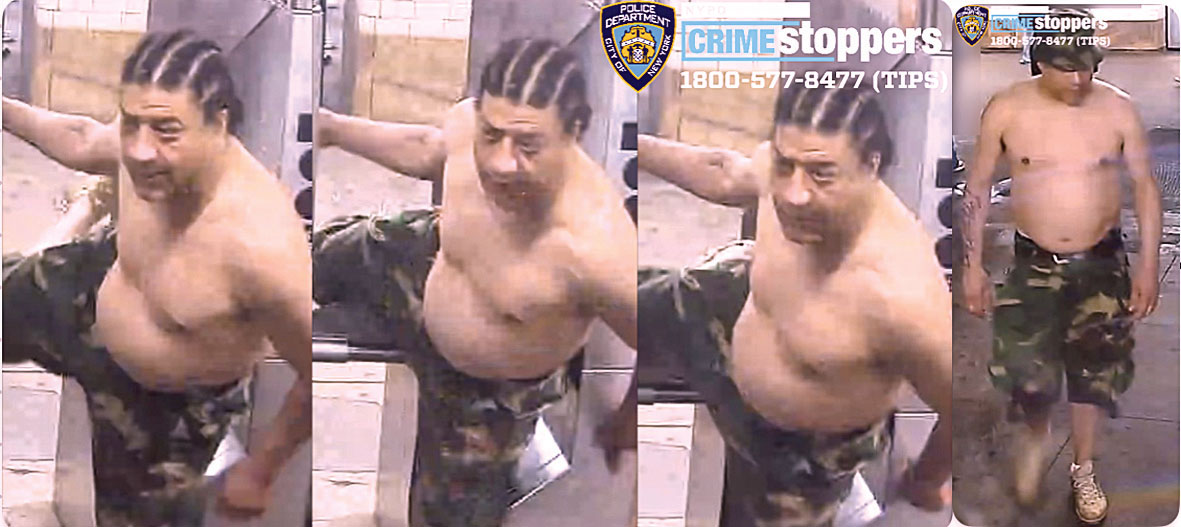 圖為涉案男嫌。 NYPD