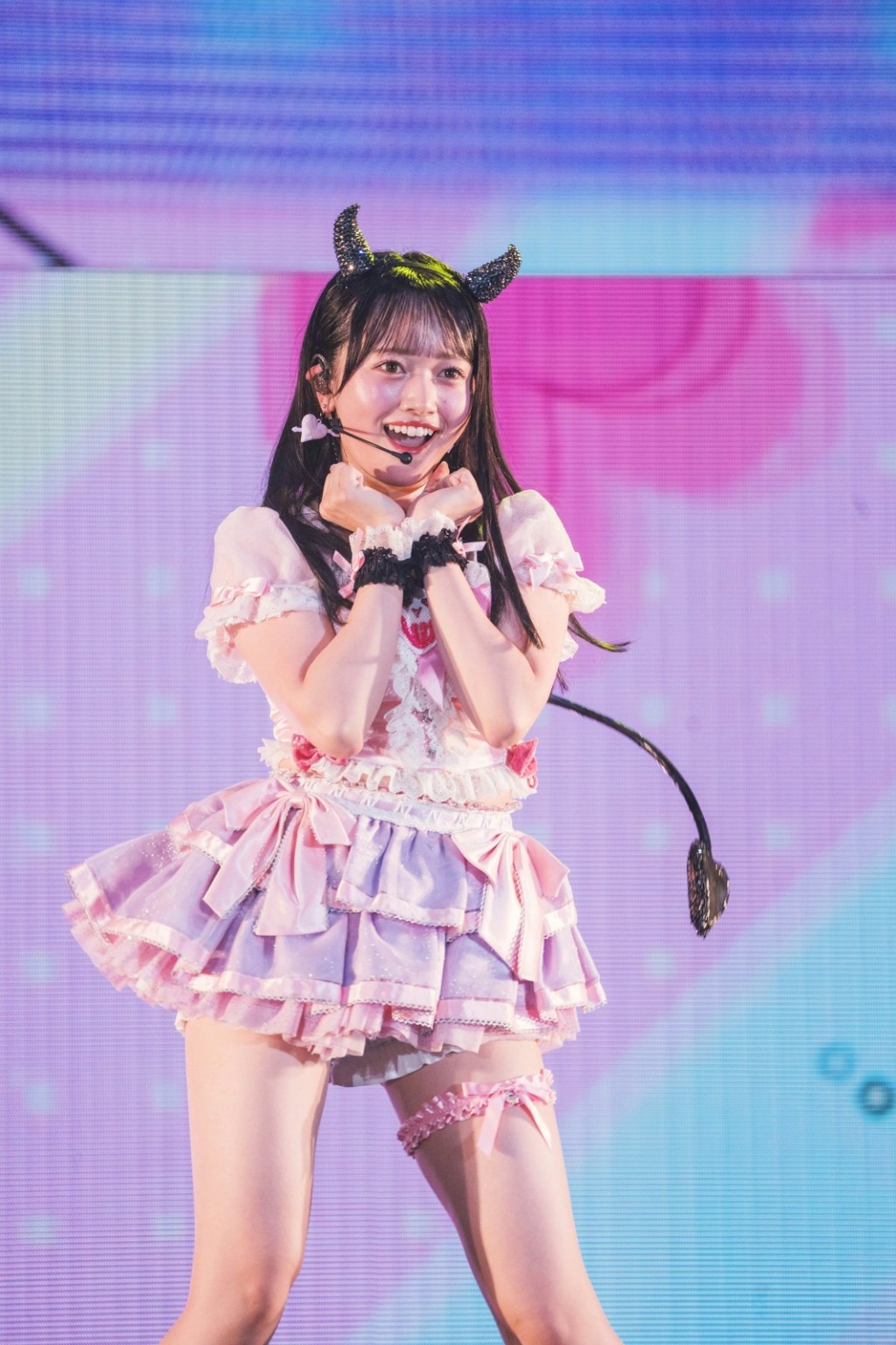花田藍衣去年10月曾來港，參與AKB48的20周年演唱會演出。